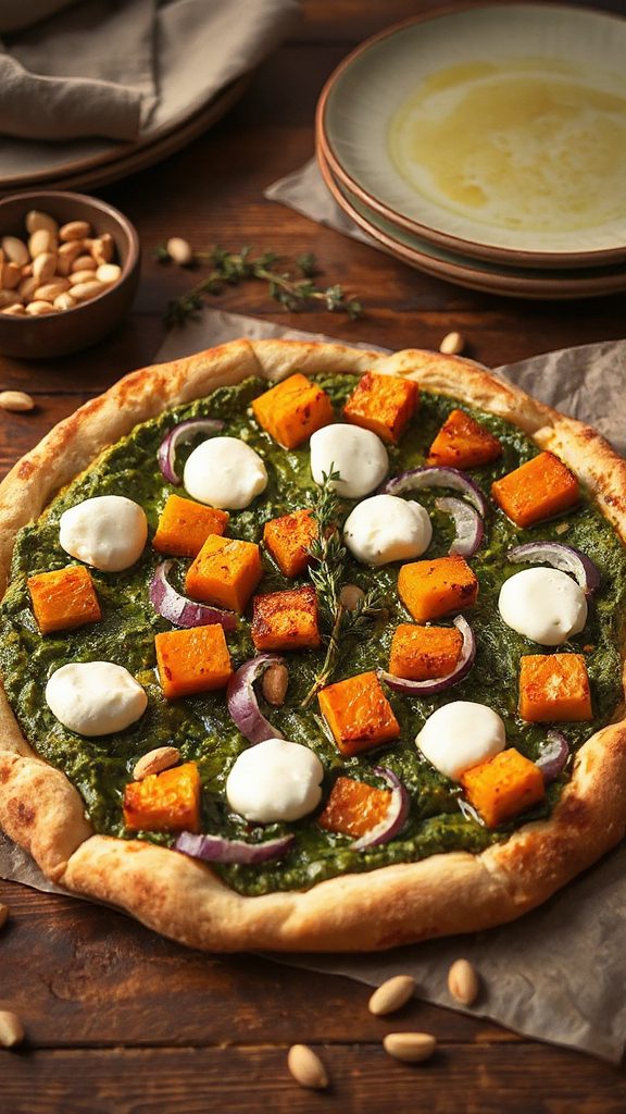 pesto butternut squash pizza pesto butternut squash pizza