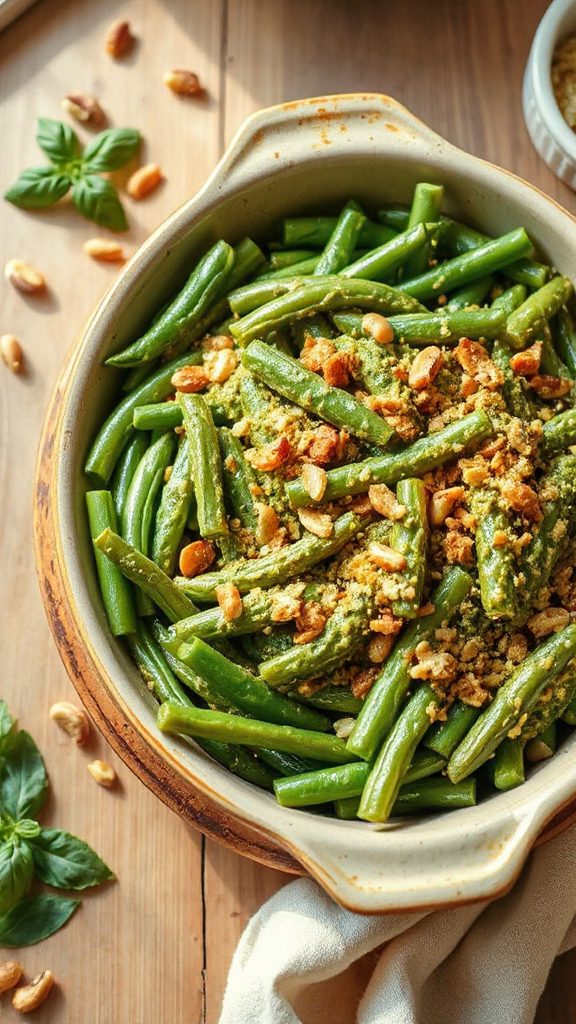 pesto green bean casserole