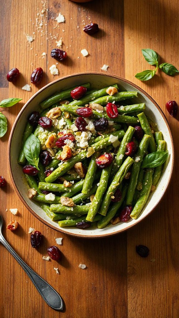pesto parmesan green bean casserole