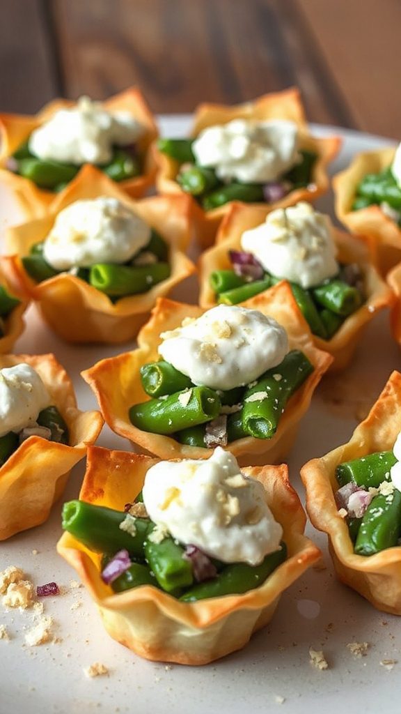 phyllo green bean bites