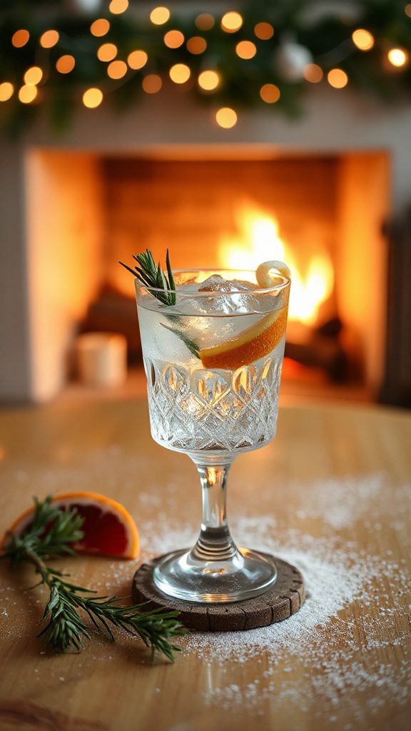 pine infused vodka spritz cocktail