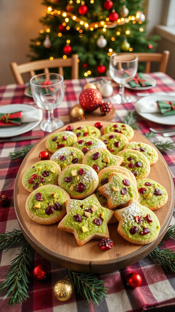 pistachio cranberry holiday cookies