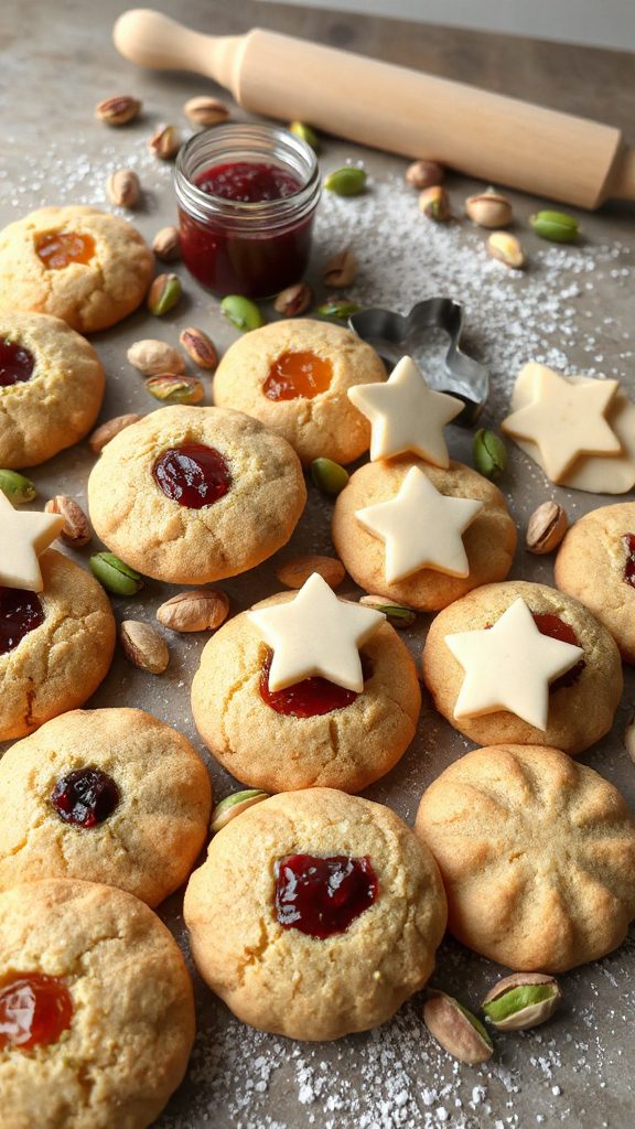 pistachio filled linzer cookies recipe