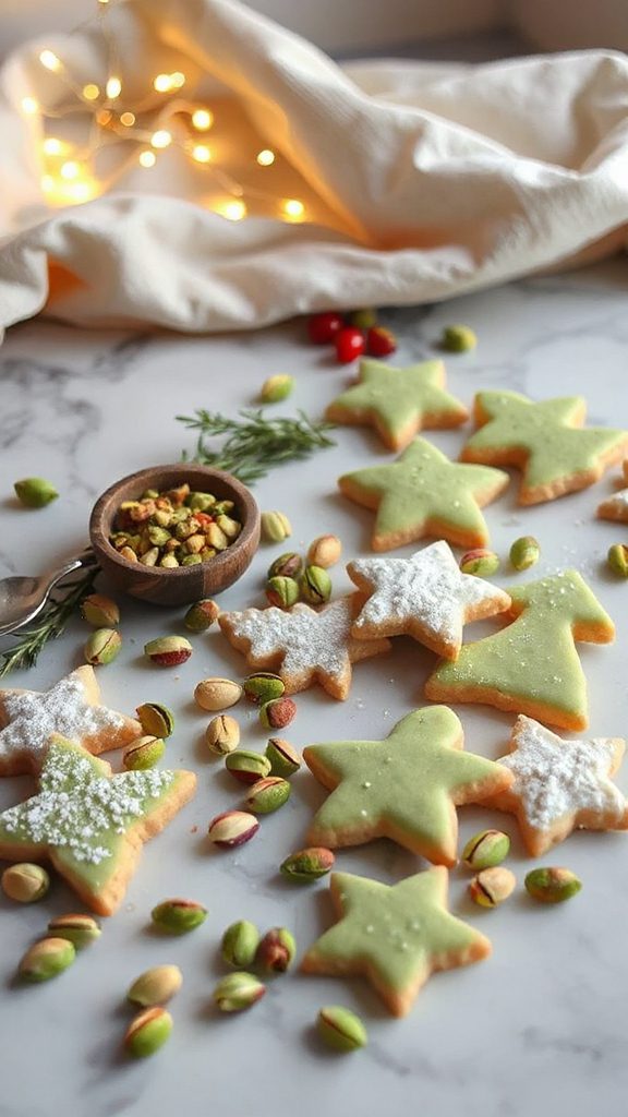 pistachio infused butter cookies