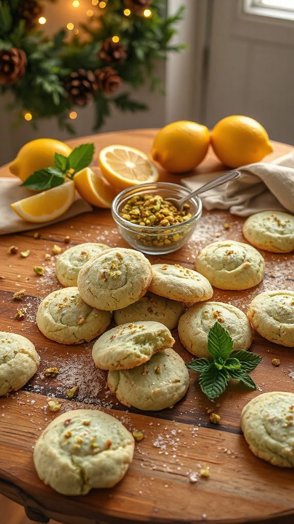 pistachio lemon zest cookies