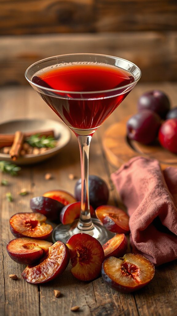 plum infused autumn cocktail delight