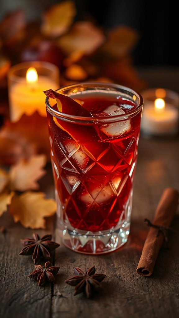 plum infused bourbon cocktail delight