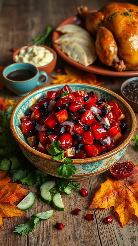 pomegranate and nigella seed salad