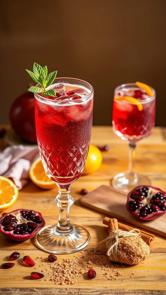 pomegranate autumn cocktail delight