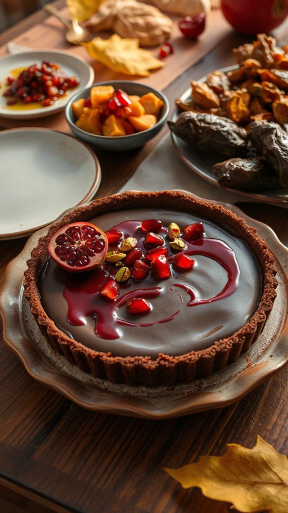 pomegranate chocolate tart recipe