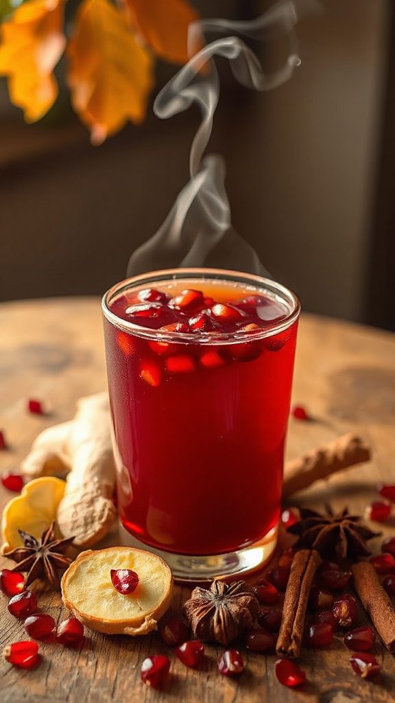 pomegranate ginger spiced cider pomegranate ginger spiced cider