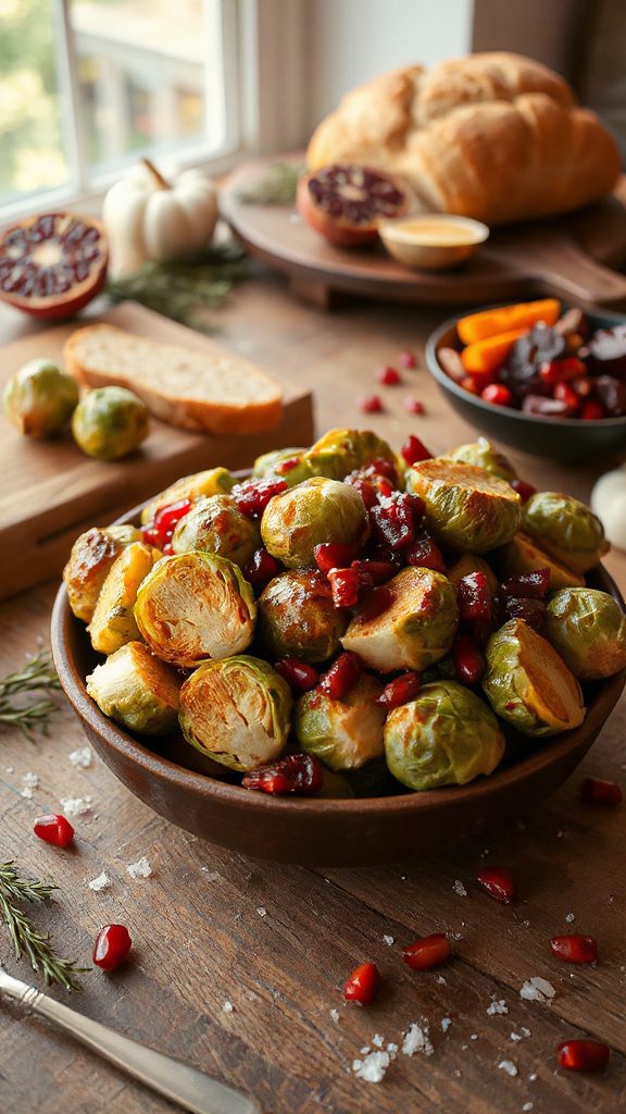 pomegranate glazed brussels sprouts recipe