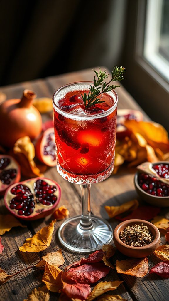 pomegranate herbal cocktail recipe