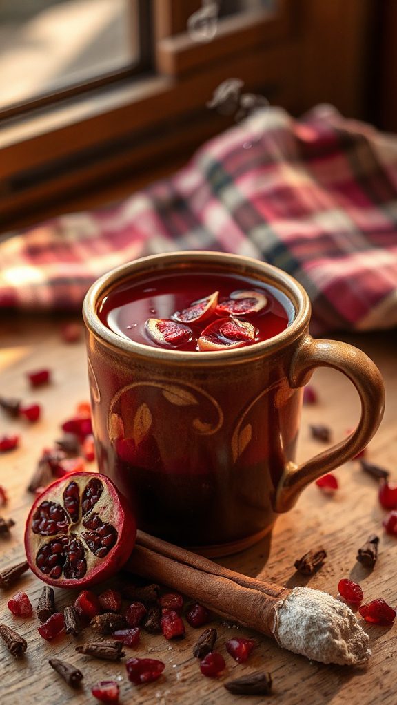 pomegranate hibiscus clove cider