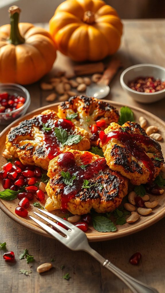 pomegranate molasses cauliflower steaks