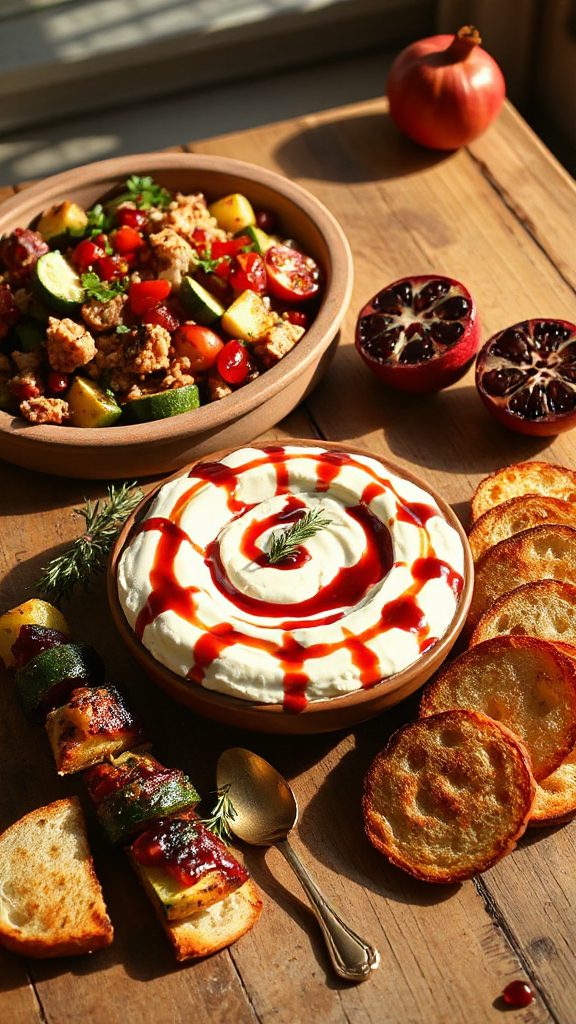 pomegranate molasses feta dip