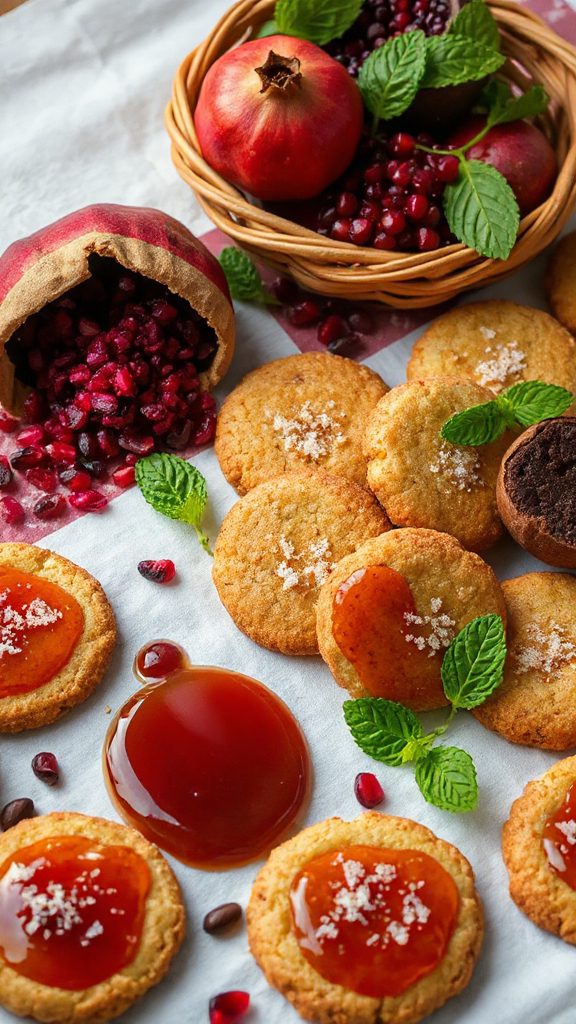 pomegranate molasses holiday cookies