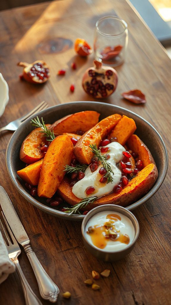 pomegranate molasses sweet potatoes