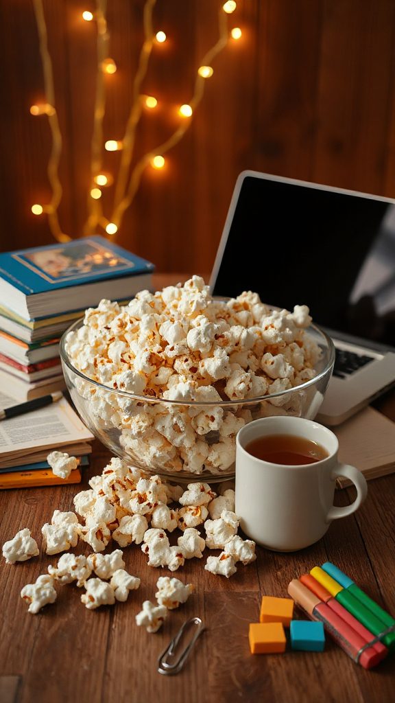 popcorn healthy study snack