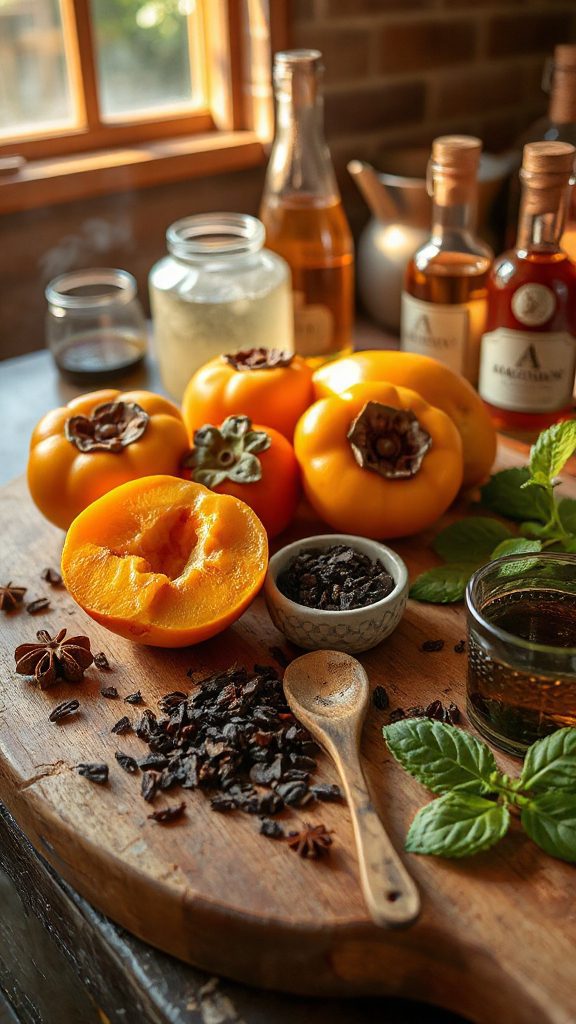 prepare ripe persimmons carefully