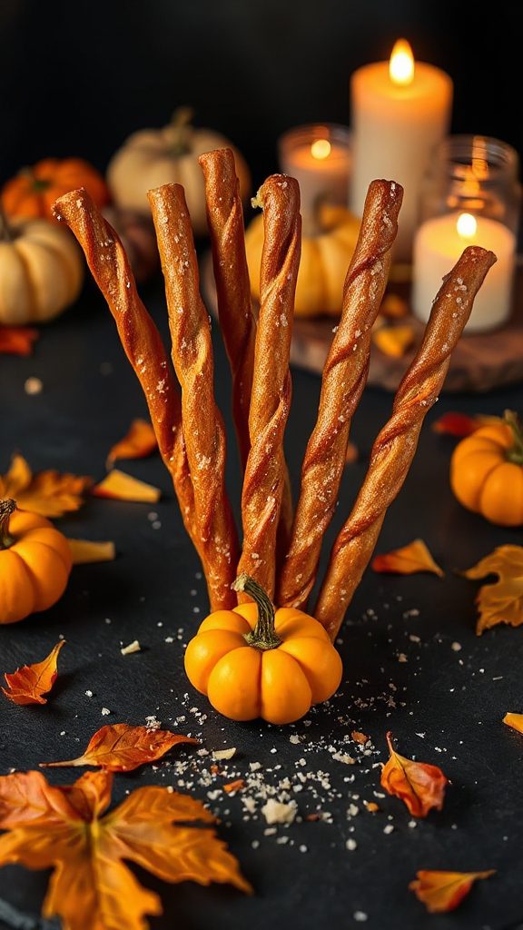 pretzel cheese halloween brooms