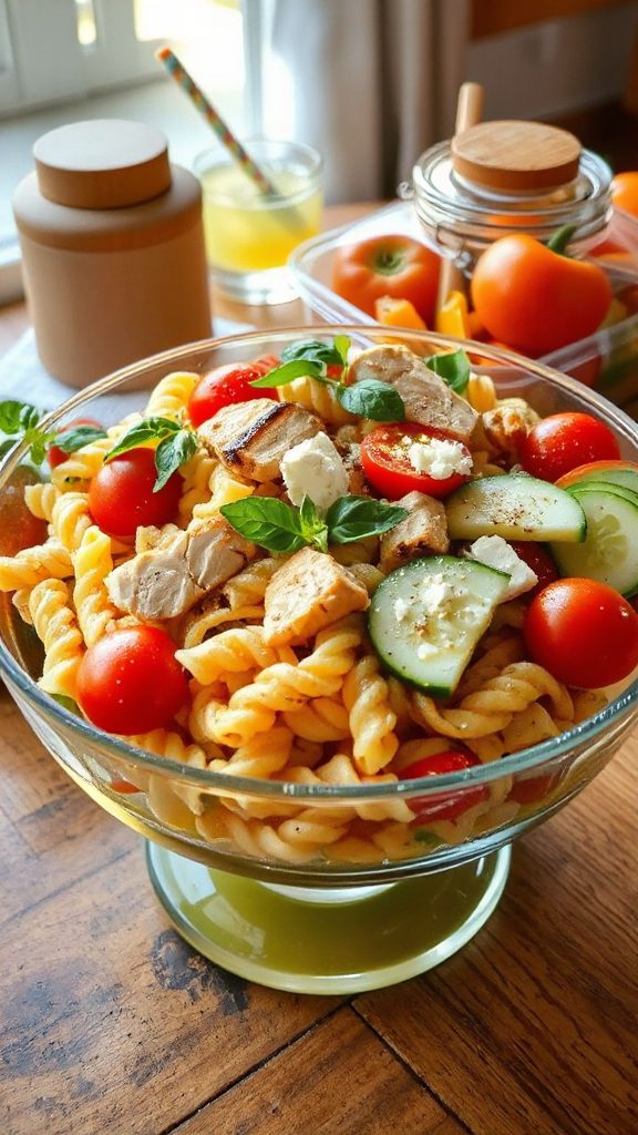 protein packed pasta salad protein packed pasta salad
