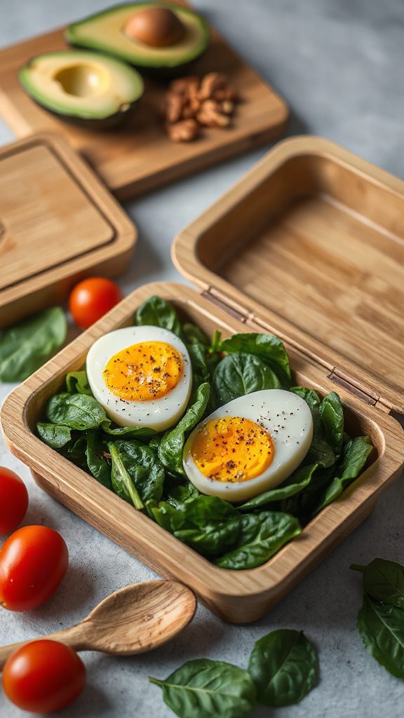 protein packed spinach snack