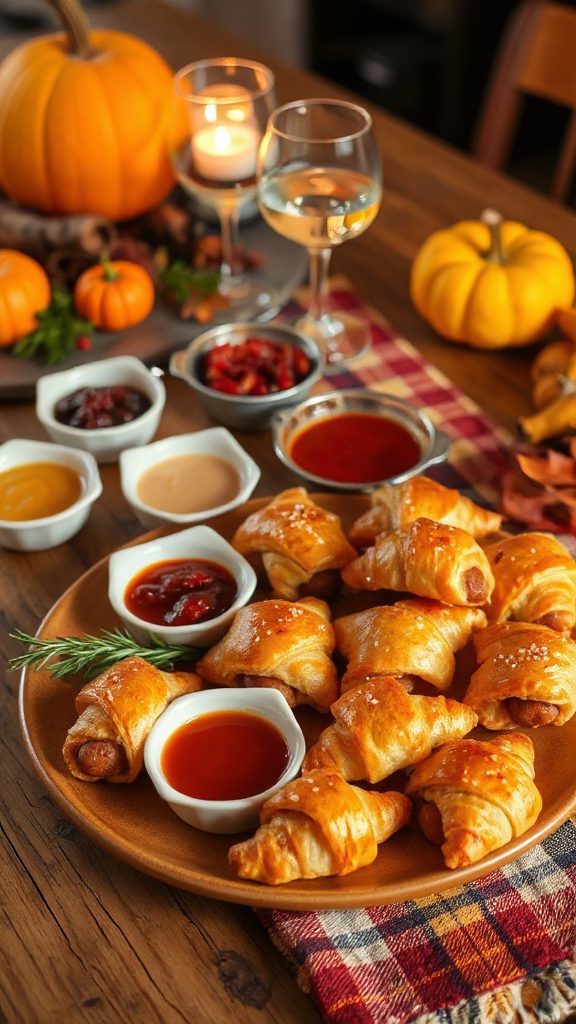 puff pastry wrapped sausages