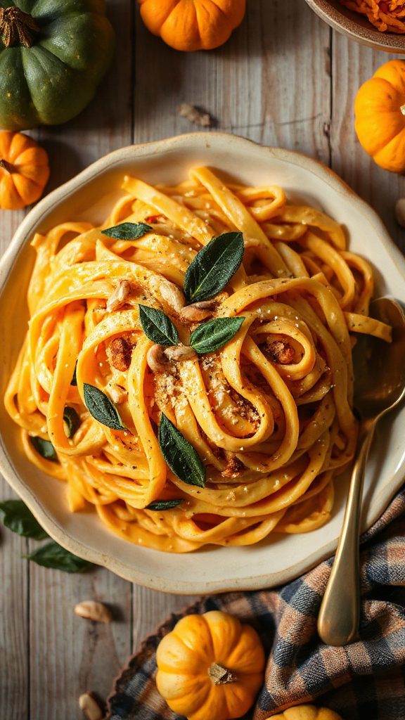 pumpkin alfredo with sage