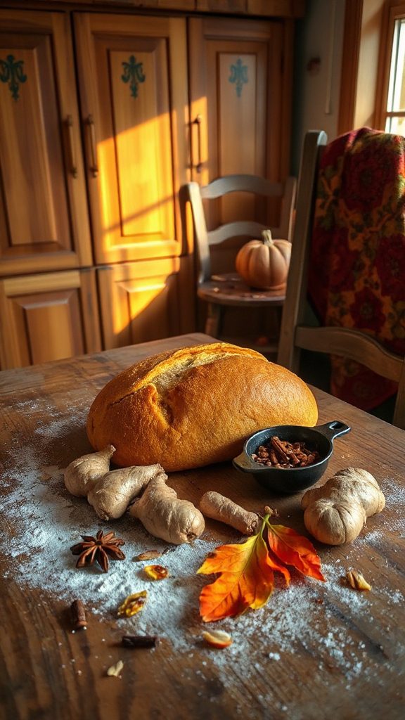 pumpkin bread with spices
