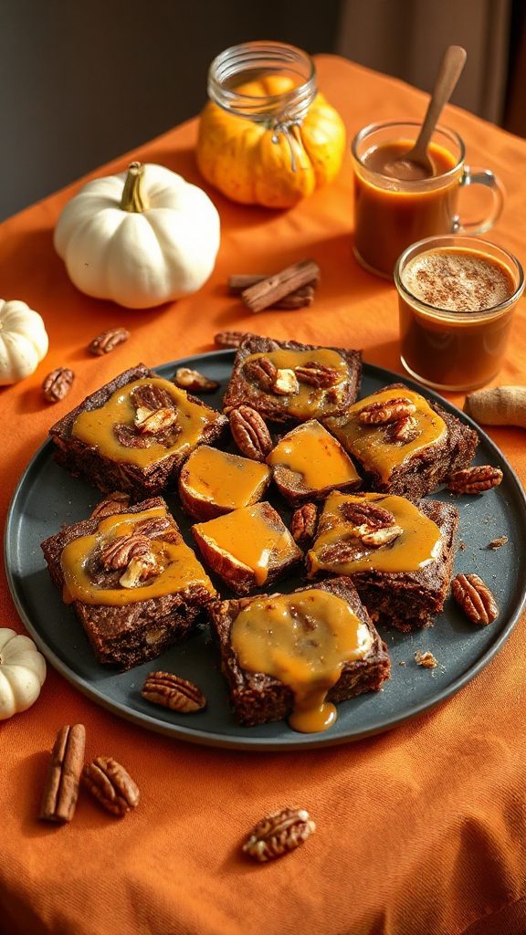 pumpkin caramel chocolate brownies pumpkin caramel chocolate brownies