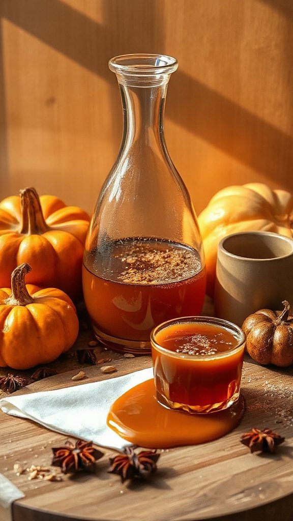 pumpkin caramel rum dessert