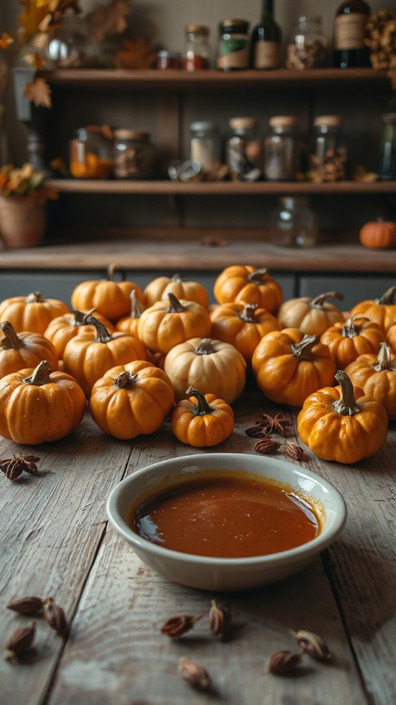 pumpkin caramel rum dessert