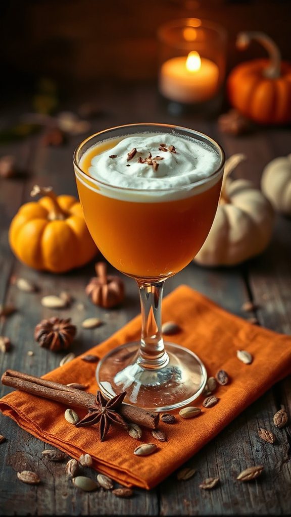 pumpkin chai bourbon cocktail