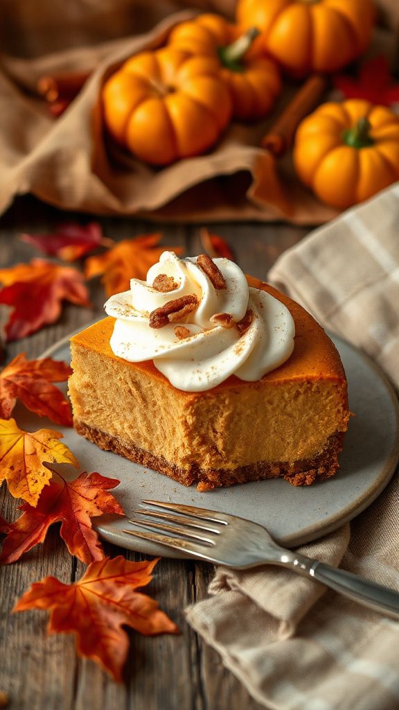 pumpkin cheesecake with frosting