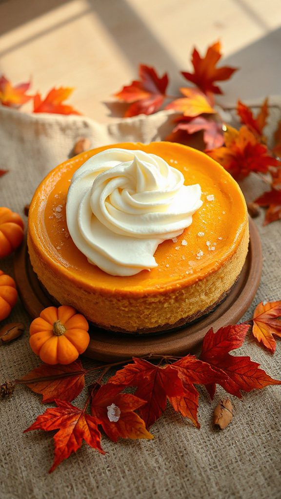 pumpkin cheesecake with maple cream pumpkin cheesecake with maple cream