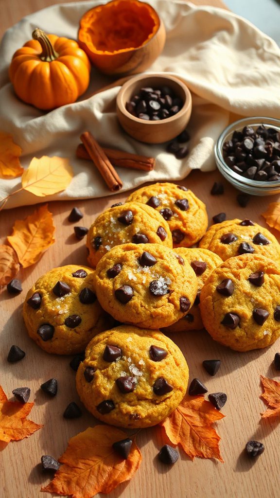 pumpkin chocolate chip cookies pumpkin chocolate chip cookies
