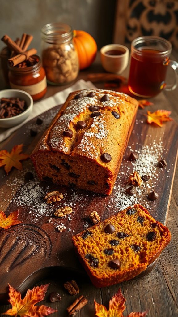 pumpkin chocolate chip loaf