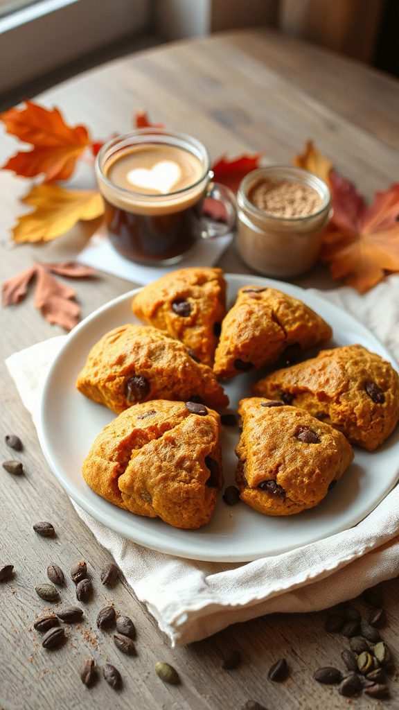 pumpkin chocolate chip scones