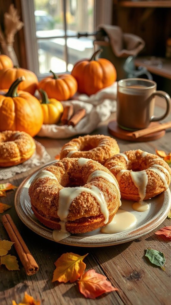 pumpkin cider flavored donuts