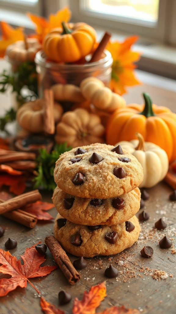 pumpkin cinnamon chocolate cookies pumpkin cinnamon chocolate cookies