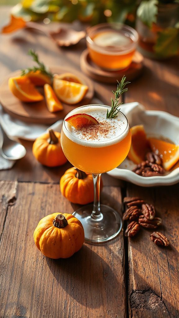 pumpkin cocktail with sotol