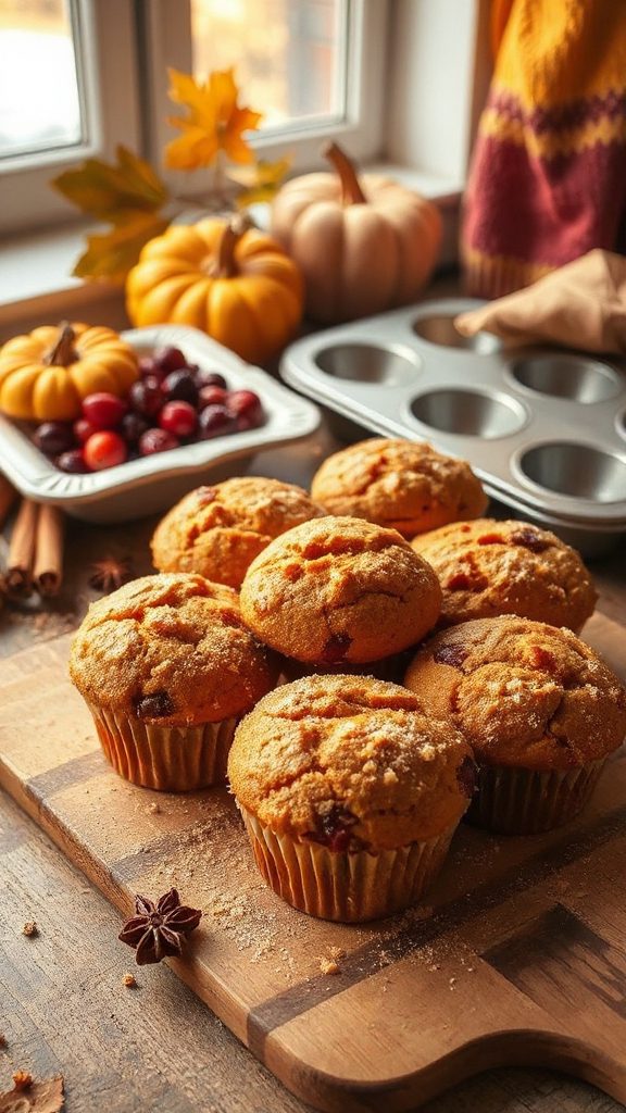 pumpkin cranberry muffins recipe