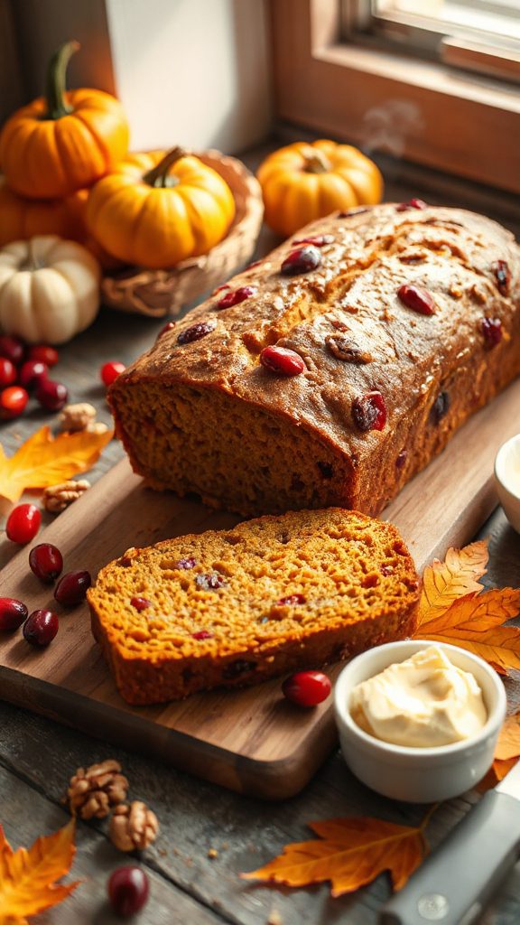 pumpkin cranberry nut bread