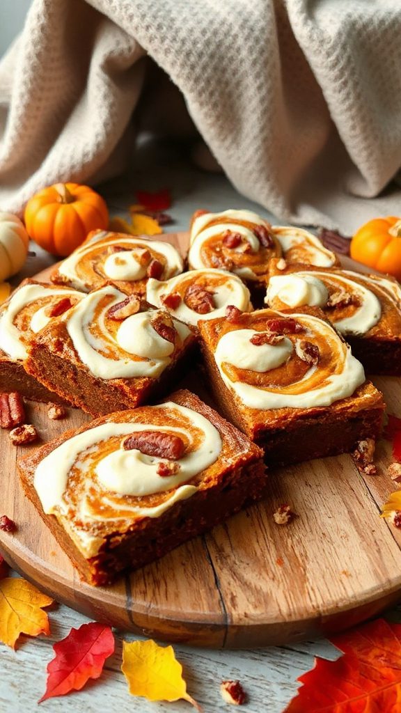 pumpkin cream cheese brownies