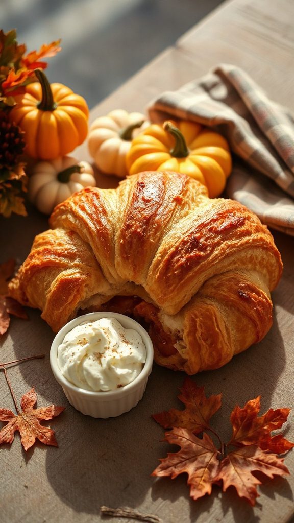 pumpkin cream cheese croissants pumpkin cream cheese croissants