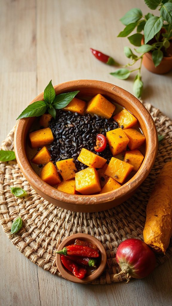 pumpkin curry with mustard seeds