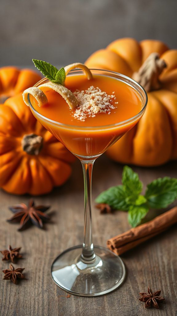 pumpkin gingerbread cocktail delight