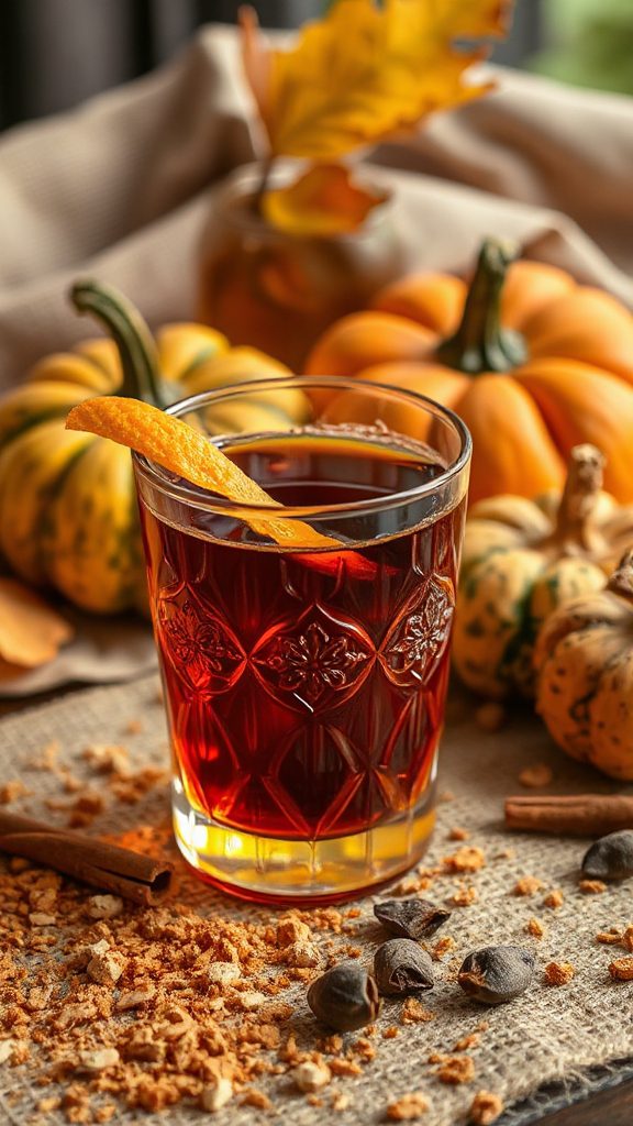 pumpkin infused classic cocktail pumpkin infused classic cocktail