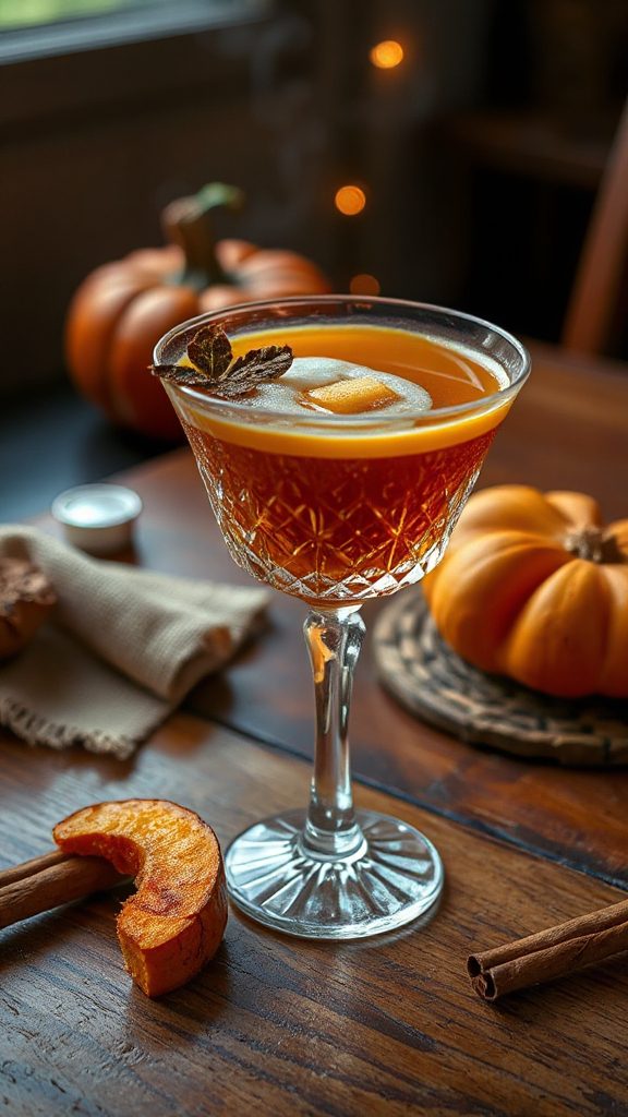 pumpkin infused spicy cocktail